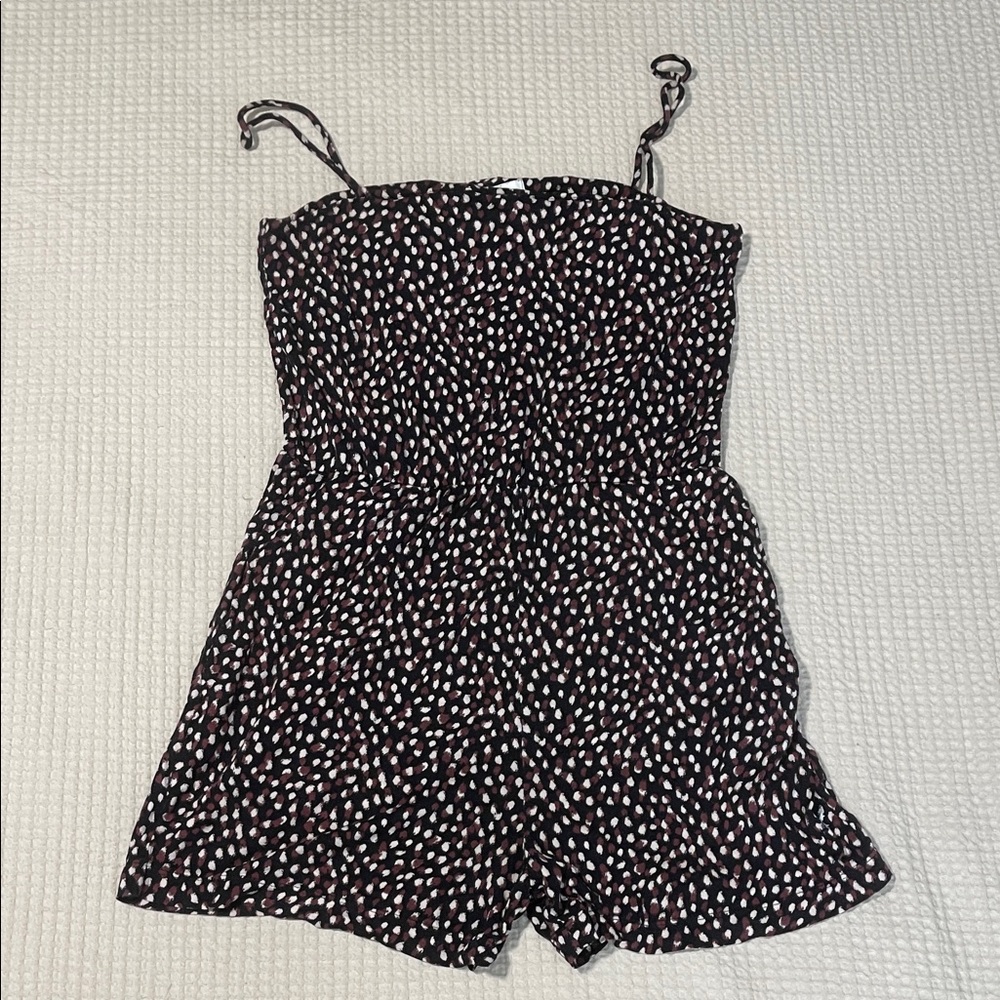 H&M Black, Brown and Cream spotted women’s Romper Sz.S